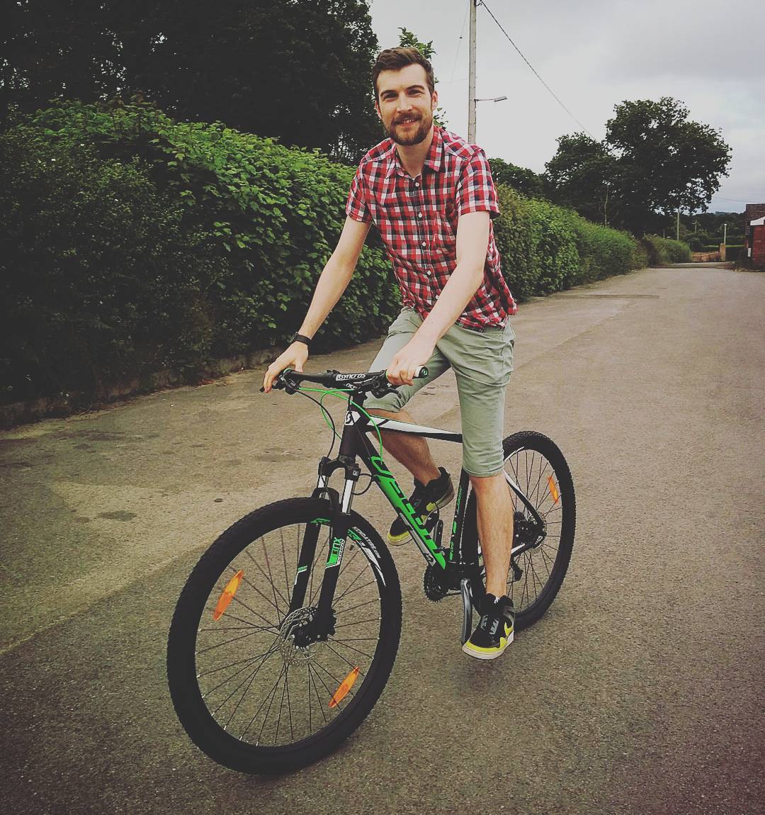 Jon on his new bike